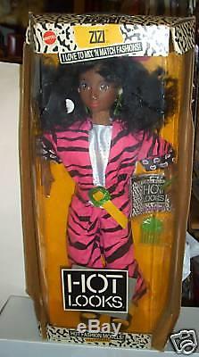 #8605 NIB Vintage Mattel HOT LOOKS Zizi African American Doll