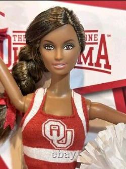 AA Barbie University Of Oklahoma Sooner Cheerleader Lara Face Doll HTF