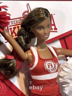 AA Barbie University Of Oklahoma Sooner Cheerleader Lara Face Doll HTF