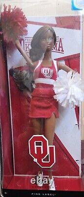 AA Barbie University Of Oklahoma Sooner Cheerleader Lara Face Doll HTF