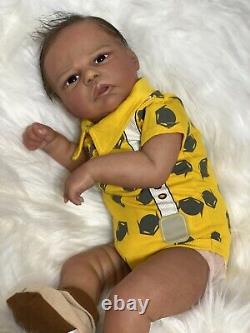 AA Biracial Reborn Baby Doll Robin Awake By Nikky Jhonston