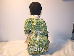 AFRICAN AMERICAN CHILD VINTAGE BLACK AMERICANA DOLL with DOLL Primitive