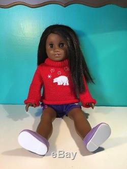 AMERICAN GIRL African American 18 Doll Black Brown Hair Eyes