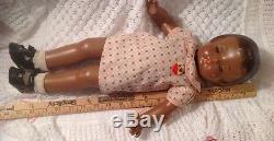 A-81 Vintage EFFANBEE Composition Patsy Ann Restored Black African American Doll