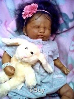 African American (AA) Biracial, Ethnic Latina Realistic Berenguer Baby Girl Doll