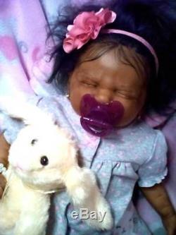African American (AA) Biracial, Ethnic Latina Realistic Berenguer Baby Girl Doll