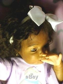 African American AA, Biracial, Ethnic Latina, Reborn Baby Girl Doll Kimber