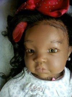 African American AA, Biracial, Ethnic Latina, Reborn Baby Girl Doll Shyann