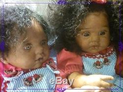 African American AA Ethnic Bi-racial Twins Reborn Dolls, Realistic Boy and Girl
