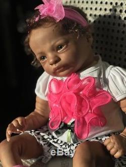 African American Aa black girl ethnic reborn Bountiful baby doll Presley sculpt