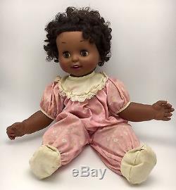 African American BABY LOVES TO TALK Doll Toy Biz 1992 RARE SEE VIDEO HTF