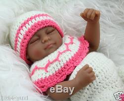 African American Baby Doll 10 Lifelike Reborn Baby Doll Girl Preemie Handmade