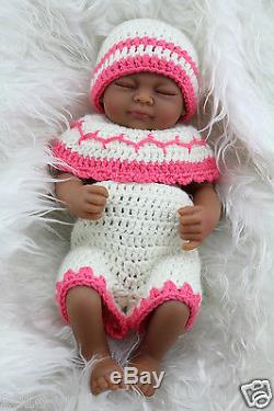 African American Baby Doll 10 Lifelike Reborn Baby Doll Girl Preemie Handmade