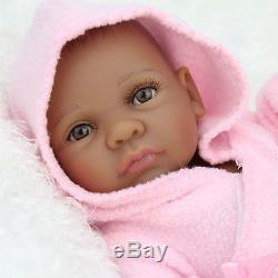 African American Baby Doll Black Girl Full Silicone Body Reborn Baby Alive Dolls