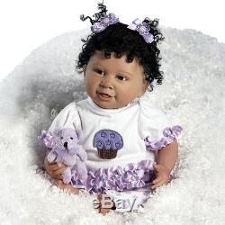 African American Baby Doll, Cupcake, 18 inch in Flex-Touch (Silicone-Like) Vinyl