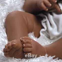 African American Baby Doll Kione, 20 inch GentleTouch Vinyl, Weighted Body