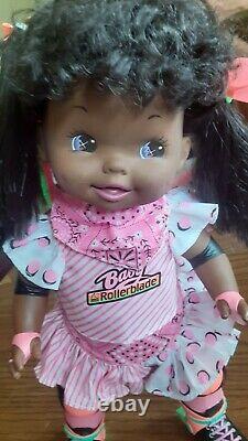 African American Baby Rollerblade Doll by Mattel1980