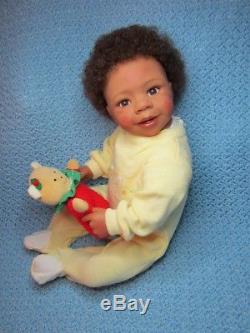 African American Baby doll by Laura Tuzio Ross looks reborn 24 small LE