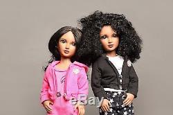 African American DOUBLE DUTCH DOLL 18 Kaila & Zaria Articulated Poseable