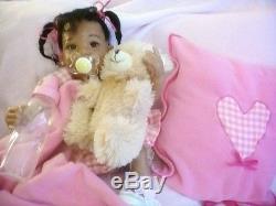 African American Ethnic/Bi-Racial Baby Girl Realistic Reborn Doll