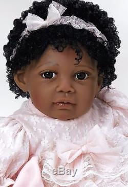 African American Ethnic Doll Realistic Reborn Baby Girl Lifelike Black Hair