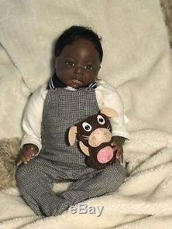African American Ethnic black boy reborn doll Bountiful Baby Lulu sculpt OOAK