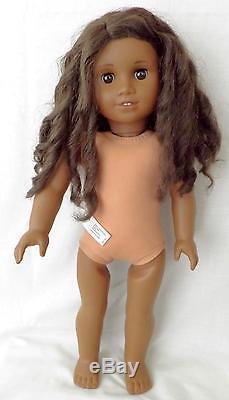 African American Girl 18 Doll, Curly Brown Hair, Brown Eyes, Summertime Clothes
