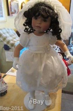 African American Porcelain Doll by Pamela Erff 20 Tall First Communion