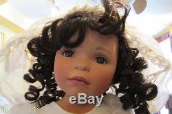 African American Porcelain Doll by Pamela Erff 20 Tall First Communion