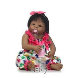 African American Reborn Baby Doll 23in. / 57cm Silicone Vinyl Newborn Handmade