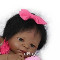 African American Reborn Baby Doll 23in. / 57cm Silicone Vinyl Newborn Handmade