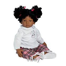 African American Toddler, Going to Grandma's, 22 inch Vinyl & Weighted Body