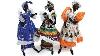 African Doll With African Print Fabric On Stand Large From Africa Imports