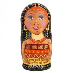 African Queen Nesting Doll Black Girl Black Women Figurine African Art Sculpture