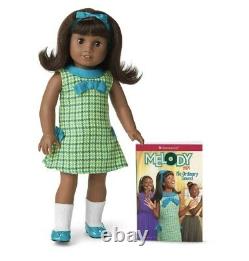 American Girl 18 MELODY Doll with Book, New In Box, Dark Skin Black Hair
