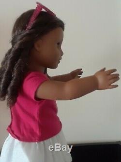 American Girl African American Doll Curly Dark Brown Hair Brown Eyes Gabriela 46