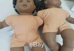 American Girl Bitty Baby Twins African American Brown Hair Eyes Clothes Shoes