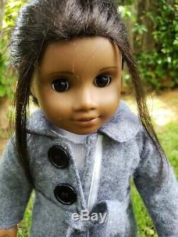 American Girl Doll 18 inch Tall African American Brown Curl Hair & Brown Eyes
