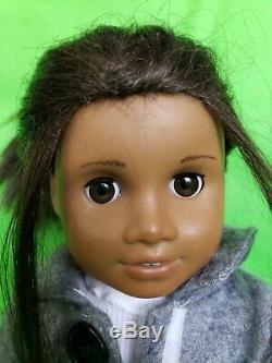American Girl Doll 18 inch Tall African American Brown Curl Hair & Brown Eyes
