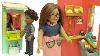 American Girl Doll Works At Big Fruit Stand Playset U0026 Makes Food For Customers Blind Bags