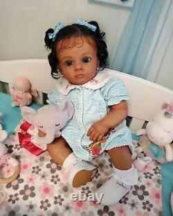 Angelbaby 24 Lifelike African American Reborn Toddler Doll, Cute Realistic N