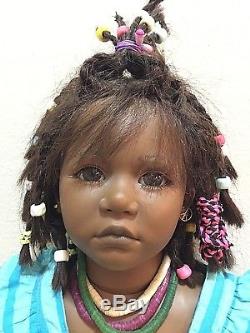 Annette Himstedt Ayoka 26 African American Doll 1989 Mattel