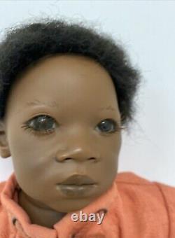 Annette Himstedt Black African American Pemba Vinyl vintage doll/Read