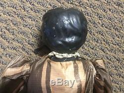 Antique Black African American China Doll Head, on a Sawdust Body 18