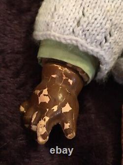 Antique Effanbee Composition Pouty African American Girl Doll