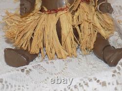 Antique Heubach German bisque 9 African American South Seas Doll 399.14 Hawaii