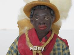 Antique Vargas African American wax figure
