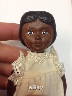 Artist Robert Raikes HITTY 6.5 Wooden Doll Gorgeous African American Mint
