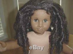 Authentic American Girl Doll African American Dark Skin Brown Hair Hazel Eyes