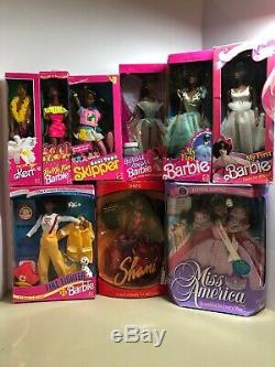 BARBIE DOLL COLLECTION NIB LOT OF 9 Vintage African American Black Dolls Mattel